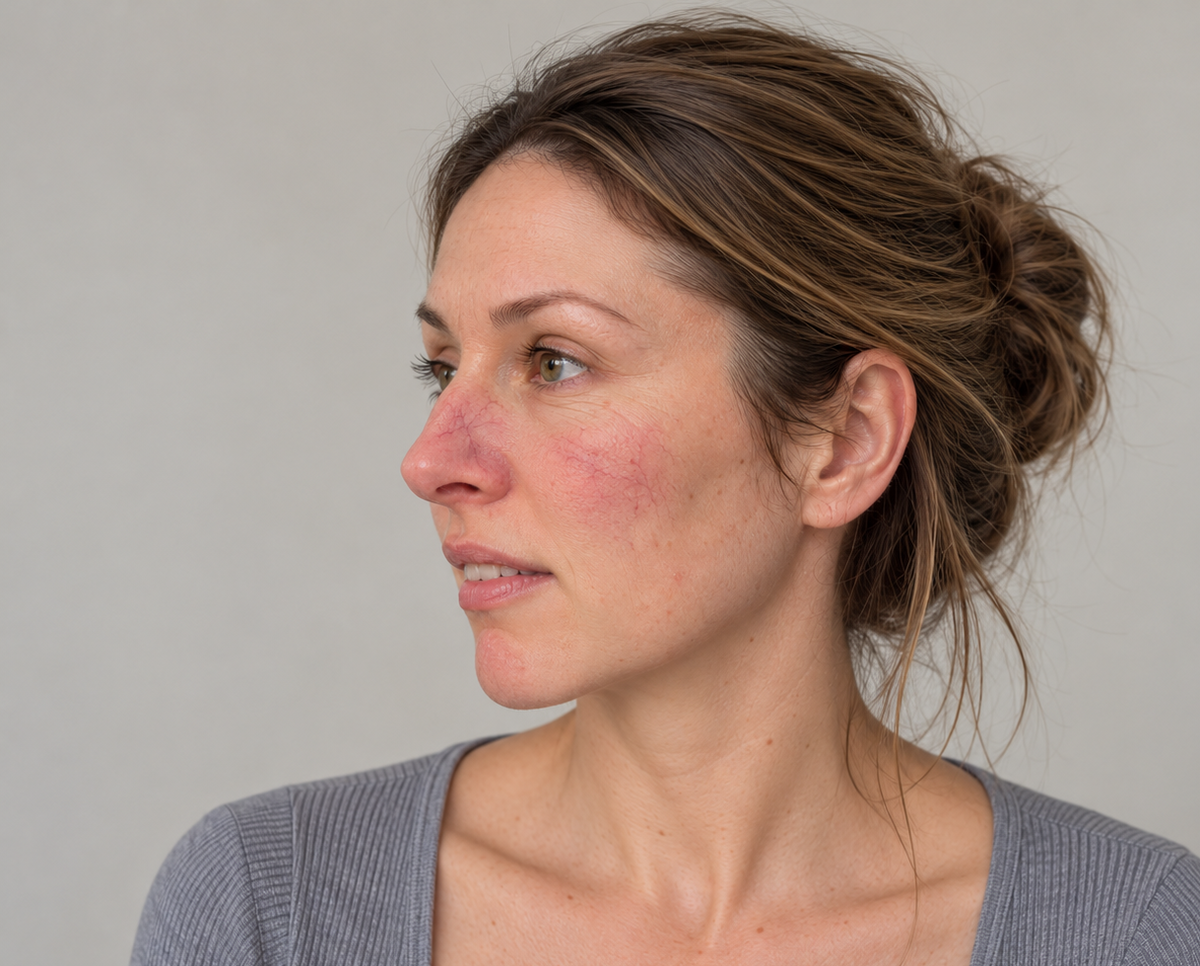 Facial veins for Aerolase laser treatment