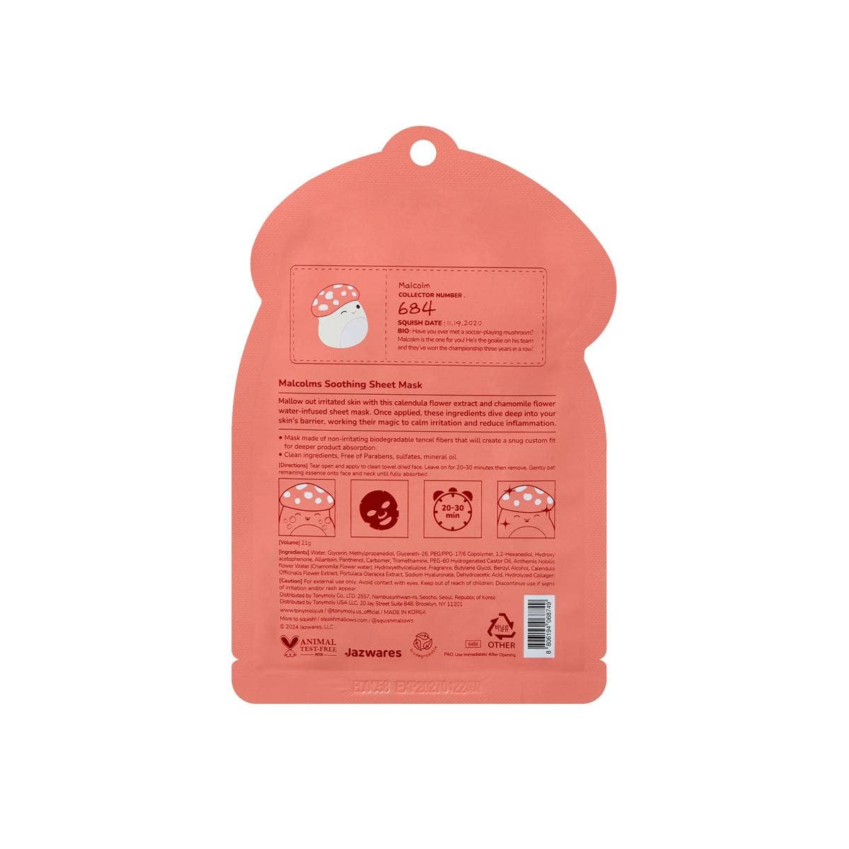 Squishmallows | Soothing & Hydrating Sheet Masks